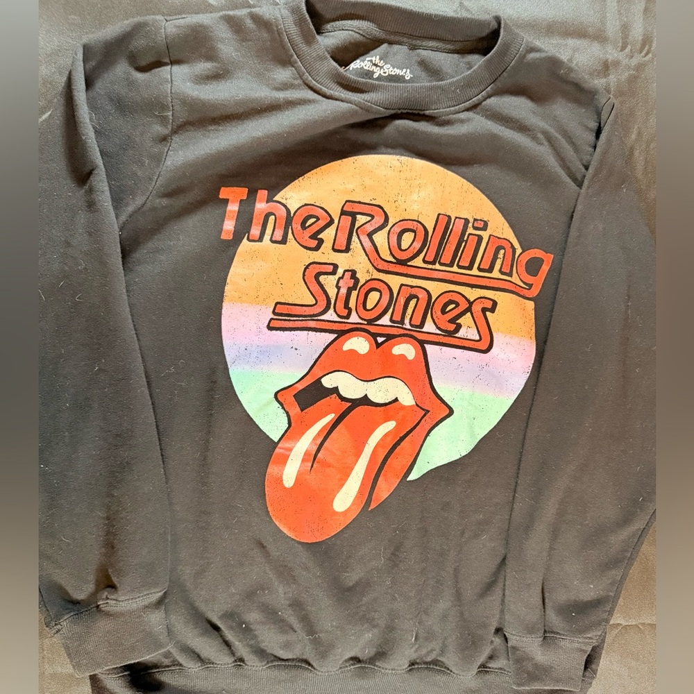 The Rolling Stones Men's Black Sweatshirt Size XXL‎